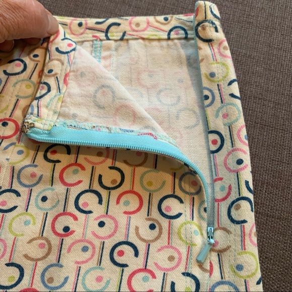 i.e. relaxed 100% Cotton Skirt in Retro Pattern; Nice, Heavy Material sz 12 P - Picture 5 of 14